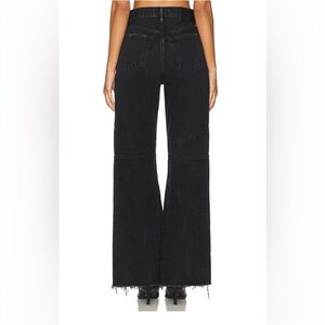 Angeline Switching Flare Jeans in Black